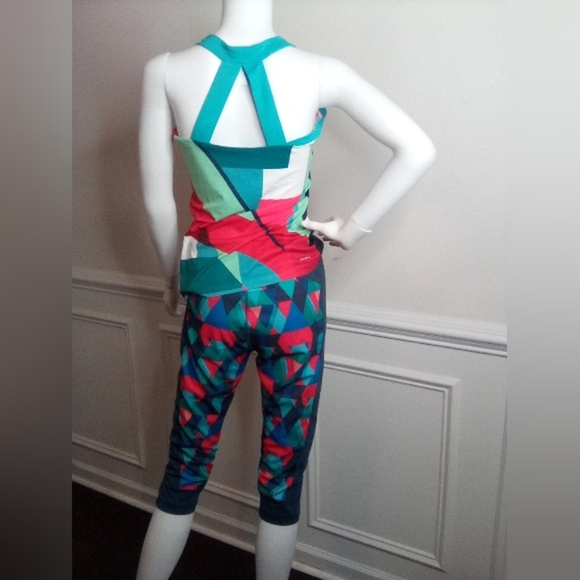 Adidas Girls Multicolor Geometric Adizero Tennis Tank Top - Picture 6 of 11